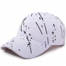 Men Baseball Cap Graffiti Hats Outdoor Adjustable Visor Hat Breathable Cap White