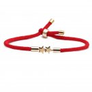 Fashion Cross Bracelet Rope Heart-shaped Hand-woven Rope Chain Adjustable Bracelet Red