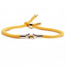 Fashion Cross Bracelet Rope Heart-shaped Hand-woven Rope Chain Adjustable Yellow butterfly