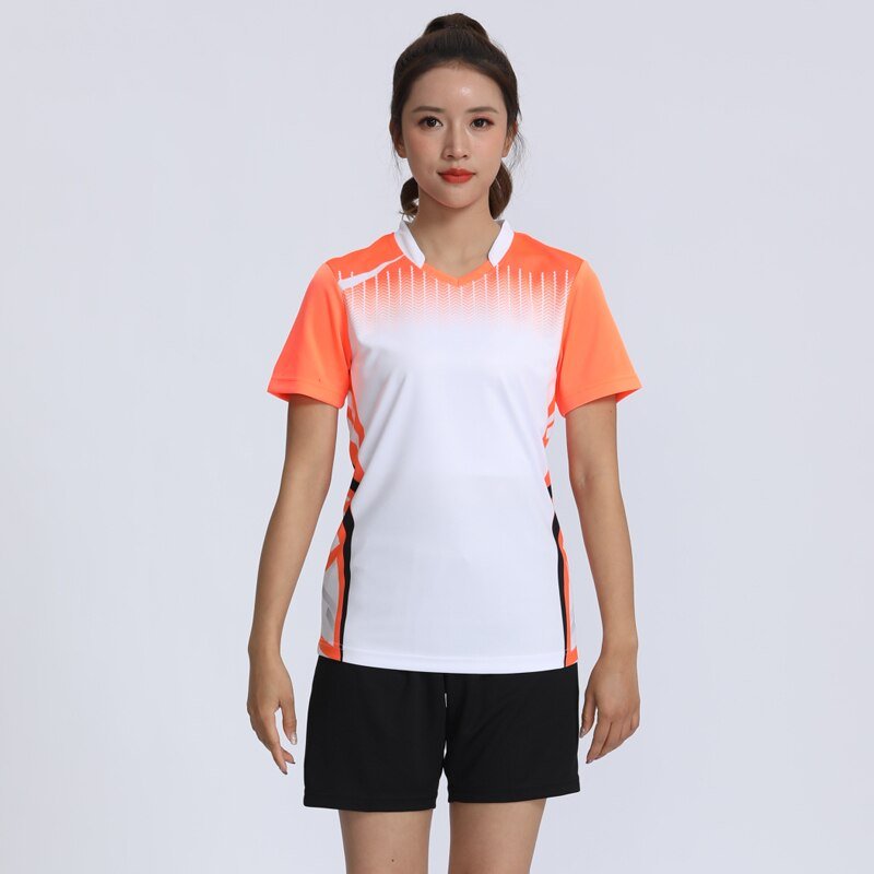 Women Jersey Tennis Football Tees Shorts Quick Dry Soccer Suit white