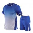 Men quick-drying suit badminton thin sweat-absorbing breathable Sports suit blue