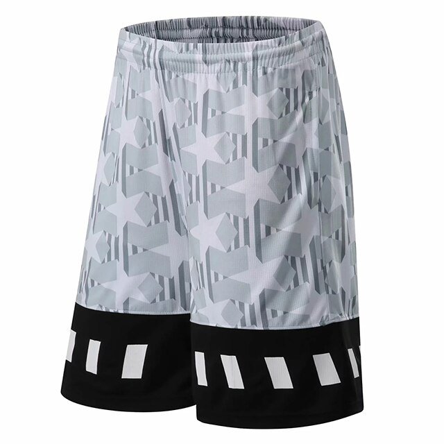 Men Basketball Sports Running Shorts Fast-drying Loose Basketball white shorts