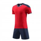 Soccer Jersey Sets Running Training Suit Red Sports Clothes Kits