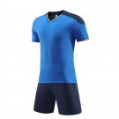 Soccer Jersey Sets Running Training Suit Blue Sports Clothes Kits