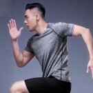 Men's Running Breathable Quick Dry Sport T-Shirts Hemp Gray Soccer Jersey
