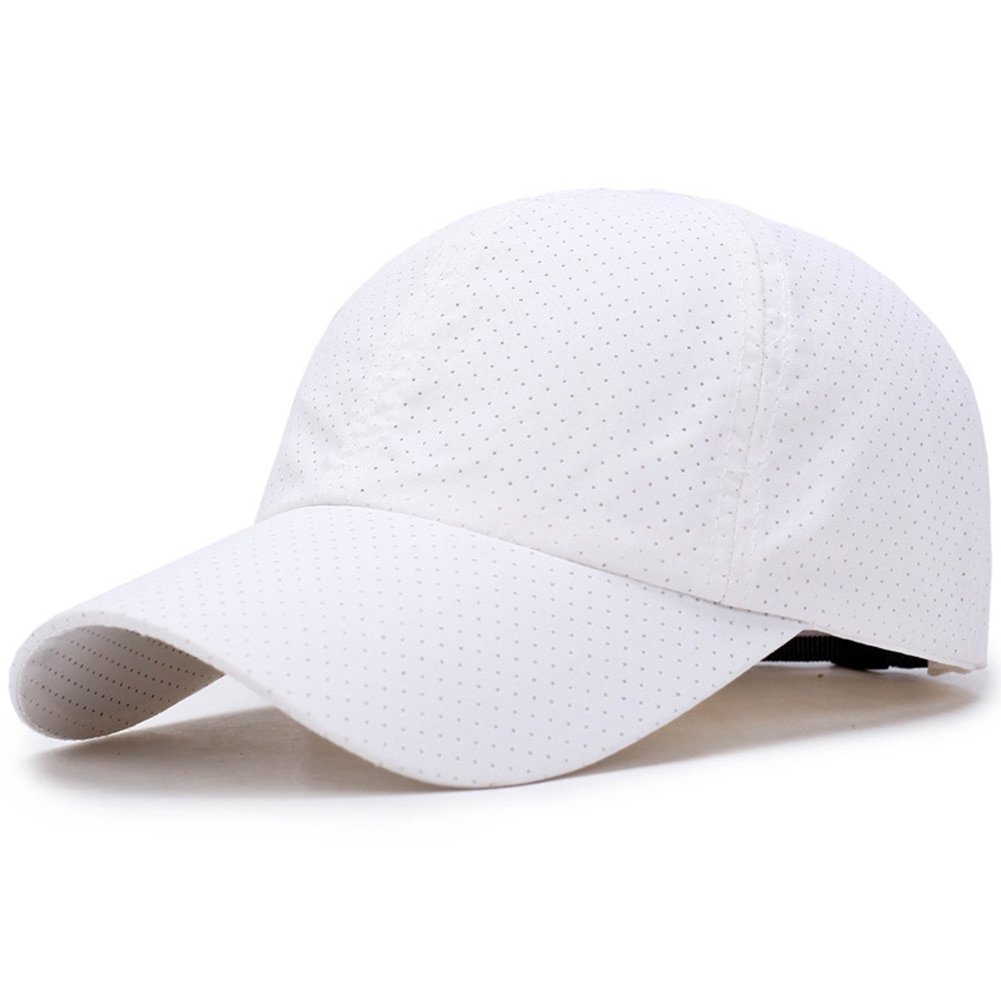 Men Women Baseball Cap Mesh Breathable Sun Hat Fashion White Cap