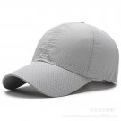 Men Women Baseball Cap Mesh Breathable Sun Hat Fashion light grey Cap