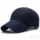 Men Women Baseball Cap Mesh Breathable Sun Hat Fashion dark blue Cap