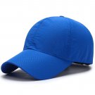 Men Women Baseball Cap Mesh Breathable Sun Hat Fashion Blue Cap