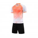 Soccer Kit Adult Sweatshirt Outdoor Training Orange Football jersey Suit