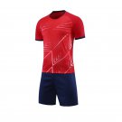 Soccer Kit Adult Sweatshirt Outdoor Training Red Football jersey Suit