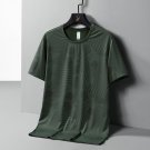 Men Quick-Dry Sports T Shirt Short Sleeves Green T-Shirt