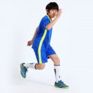 Kids Football Jersey Suit Sports Set Quick Drying blue Jersey
