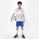 Kids Football Jersey Suit Sports Set Quick Drying white Jersey