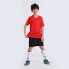 Kids Football Jersey Suit Sports Set red Quick Drying Jersey