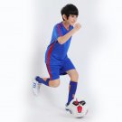 Kids Football Jersey Suit Quick Drying Sports blue Set