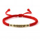 Handmade Braided Lucky Bracelet Adjustable Red Bangle