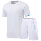 Football Jersey Soccer Sets Short Sleeve Soccer Tracksuit White Suits