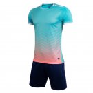 Men Soccer Jersey Breathable Quick Dry Football light blue Training Sportswear Suit