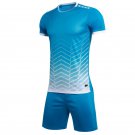 Men Soccer Jersey Breathable Quick Dry Football sky blue Training Sportswear Suit
