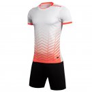 Men Soccer Jersey Breathable Quick Dry Football white Training Sportswear Suit