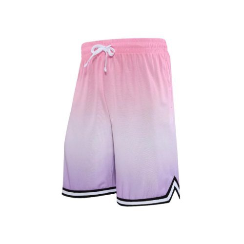 Men Basketball Shorts Outdoor Sports Loose Breathable pink purple Sweatpants