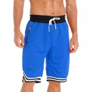 Men Basketball Shorts Breathable Casual Loose Blue Shorts