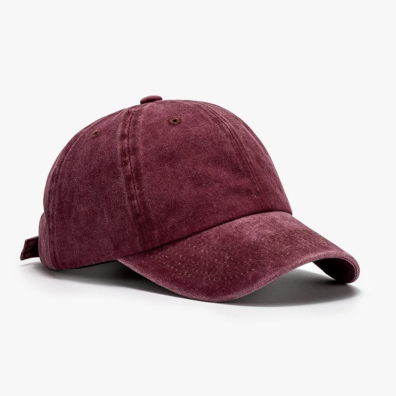 Baseball Cap Outdoor Simple Visor Casual Fashion Wine red Cap