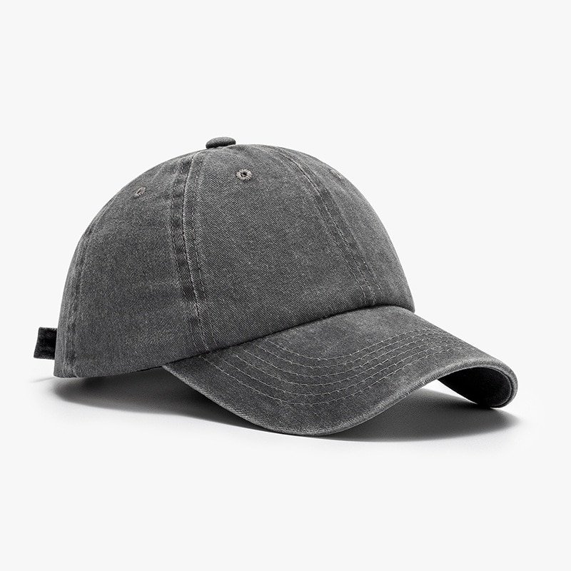 Baseball Cap Outdoor Simple Visor Casual Fashion Grey Cap