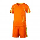 Football Jerseys Men Student Short Sleeve Orange Soccer Sets
