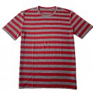 Men Shirt Soft Wicking Breathable Red Stripe T Shirt