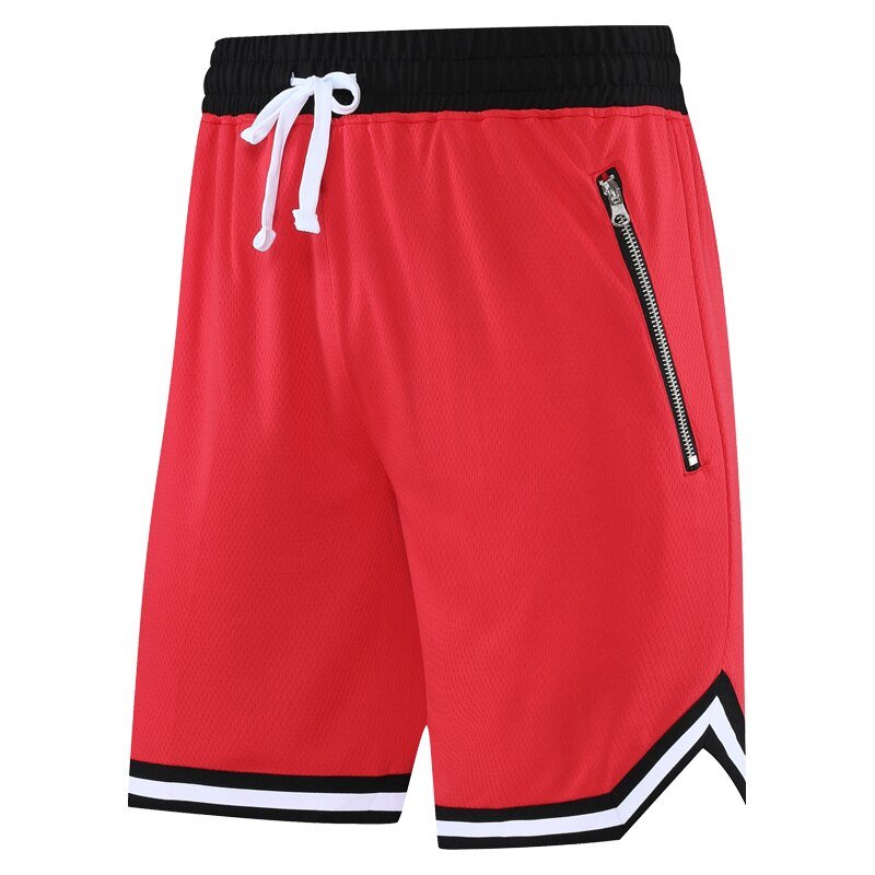 Basketball Shorts Outdoor Breathable Loose red Sweatpants Pants