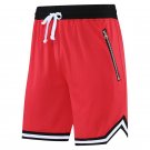 Basketball Shorts Outdoor Breathable Loose red Sweatpants Pants