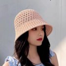 Women Fisherman Hat Sunscreen Hats Hand-woven Cap Pink