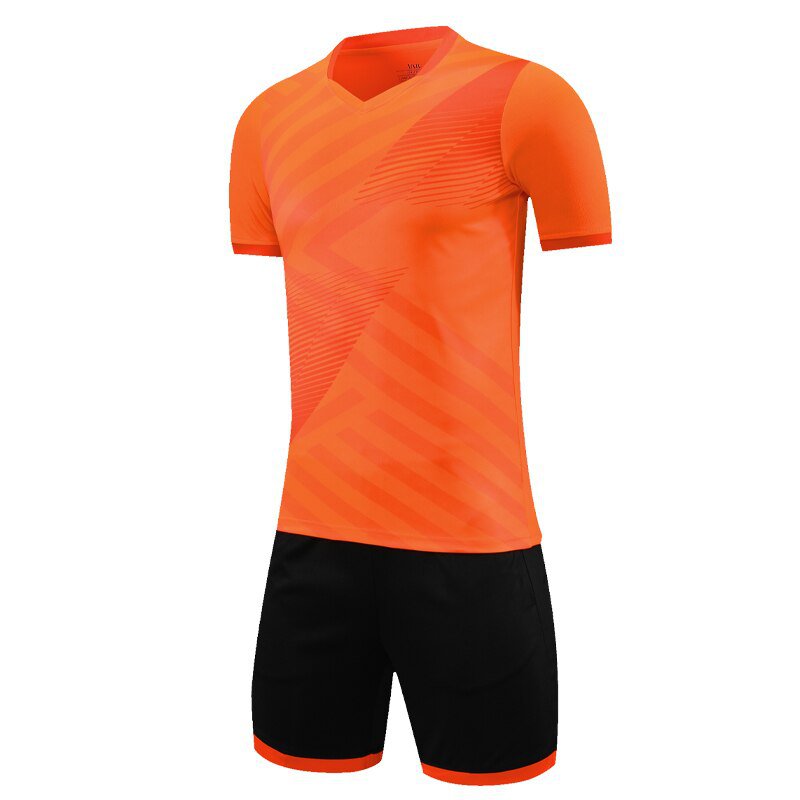 Football Jersey Quick Dry Shorts Sports orange Soccer Set