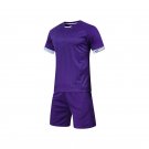 Men Soccer Jersey Training Uniforms Purple Football Jersey Sets