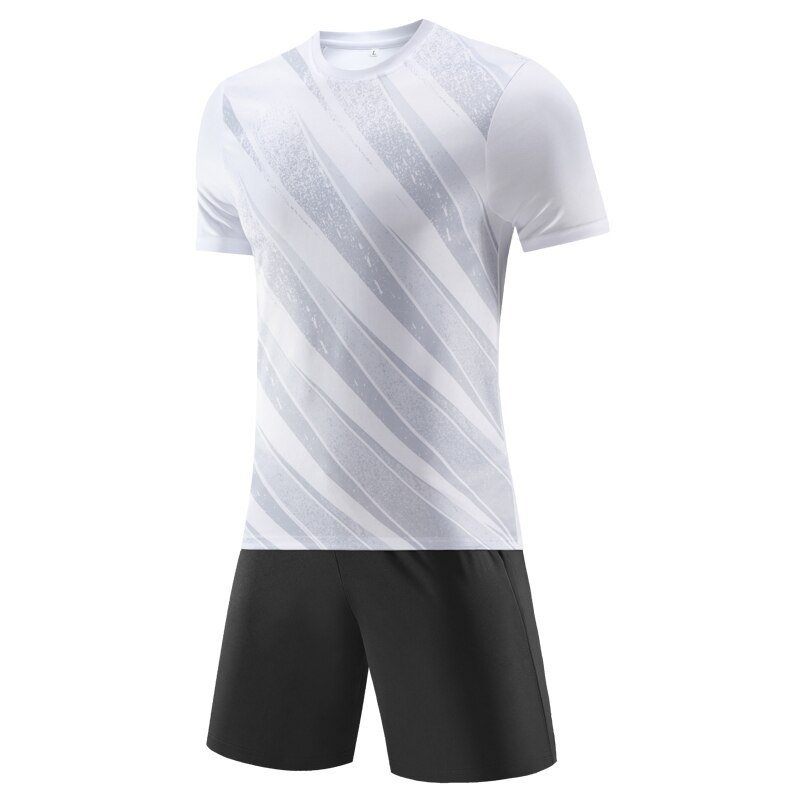 Soccer Jersey Sets Sports Football Short Sleeves white Sets