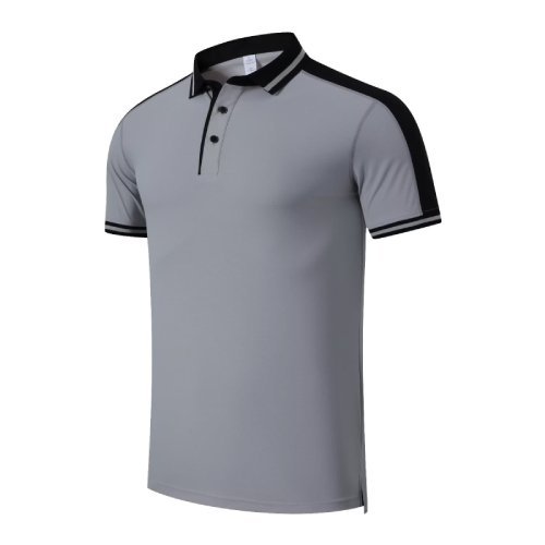 Men Women Casual Short Sleeve grey Polo Shirts