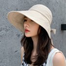 Sun Hat Women Visor Wide Brim Beach Hat Foldable beige Hats