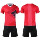 Football Jersey Short Sleeve Soccer Tracksuit red Soccer Sets