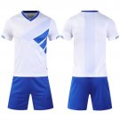 Football Jersey Short Sleeve Soccer Tracksuit white Soccer Sets