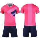 Football Jersey Short Sleeve Soccer Tracksuit pink Soccer Sets