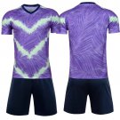 Football Jersey Men Soccer Sets Short Sleeve Sportswear purple Soccer Sets