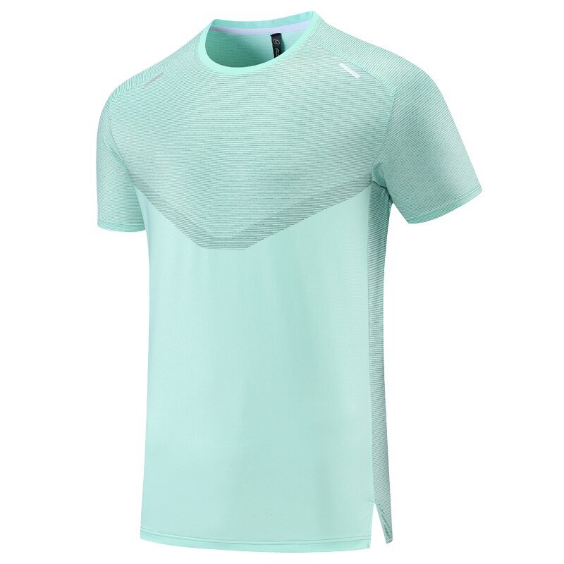 Men T-shirt Fashion Sport Shirts Quick Dry Short Sleeve green Shirts
