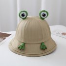 Cute Frog Hat Female Women Fisherman Hats Student Cartoon Sunshine Outdoor Travel Khaki Cap