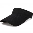 Breathable Men Women Adjustable Visor UV Protection  Sports Tennis Black Cap