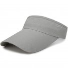 Breathable Men Women Adjustable Visor UV Protection  Sports Tennis Light Grey Cap