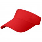 Breathable Men Women Adjustable Visor UV Protection  Sports Tennis Red Cap