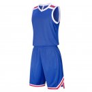 Basketball Jersey Suit Men Blue Basketball Jersey