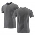 Men Fitness Sports Quick Dry Breathable Casual Sportswear T-shirt Gray